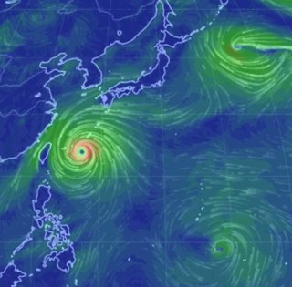 台風 24号の後25号が同じコース
