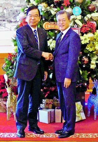 【徴用工判決】共産党・志位委員長が訪韓「被害者の名誉と尊厳の回復を」　ムン大統領は感謝の意