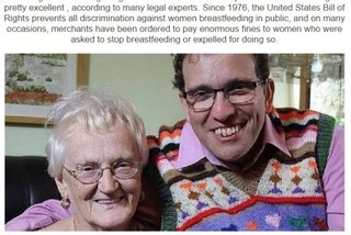 42歳息子に母乳を与える76歳老母、KFCから追い出される