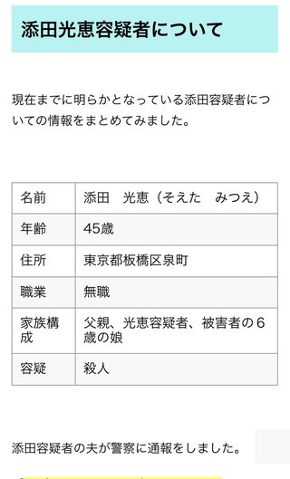 6歳女児が死亡 母親(４６)が首を絞め殺害か 父親が１１０番通報「妻が娘の首を絞めた」
