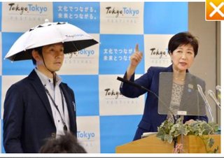 五輪の暑さ対策にかぶる傘を試作