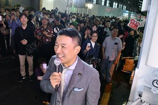 【れいわ新選組】山本太郎議員が財務省前で消費税廃止の訴え　国会議員は誰も参加せず