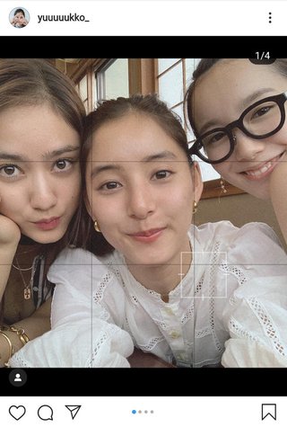 【新木優子】飯豊まりえ＆谷まりあとの３ショット公開に「美人３姉妹！」