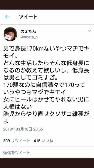 身長170cmの男性