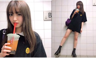 娘の香音がミニスカ生足で塾へ　美少女ぶりと美脚が話題