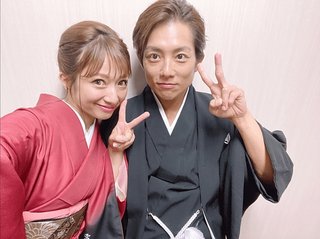 和服姿の仲良し2ショット公開で「楽しかった」