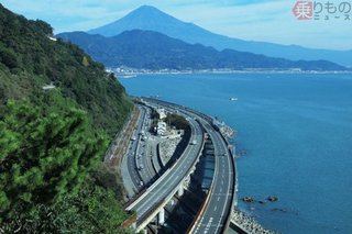 東名で通行止め、静岡県内の一部区間 台風19号による高波のため