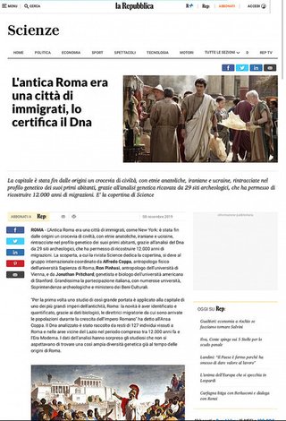 イタリア日刊紙の古代ローマ記事に阿部寛の画像 SNSで反響