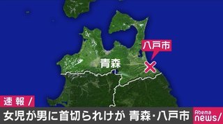 【速報】青森・八戸市で女児を搬送「首切られた感じ」と通報