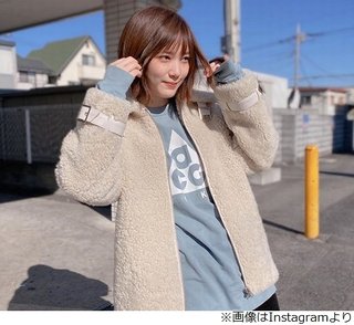 本田翼がボアコート姿を披露