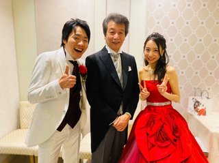 前川清の長男・紘毅が挙式【浜田雅功＆小川菜摘夫妻から花】
