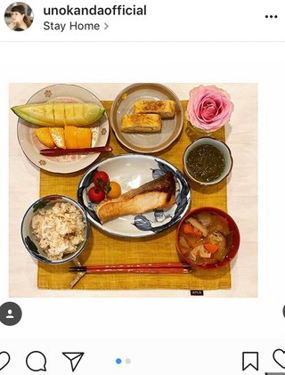 神田うの　和朝食を披露