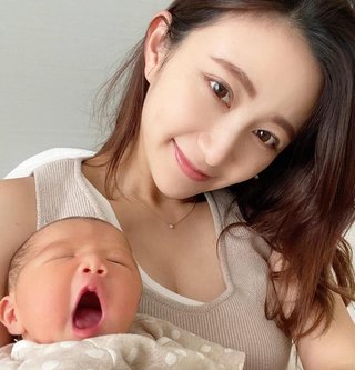 河中あい　第２子を出産