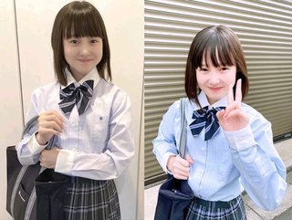 本田紗来「今日は中学校の入学式でした」制服姿を披露