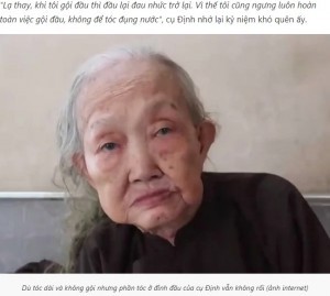  19歳から64年間、一度も髪を切らず洗髪もしていない83歳女性（ベトナム）
