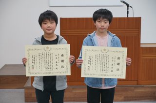 素早い消火で建物火災防ぐ　小5に感謝状　宮城