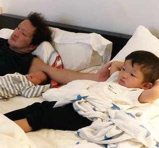 中村獅童　親子３ショット初公開