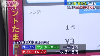 レジ袋“有料化”始まる　大阪ではエコバッグ配布も
