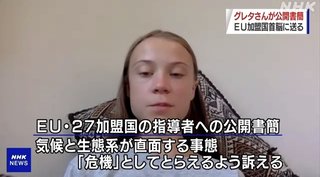 【グレタさん】大規模な環境破壊を国際的な「犯罪」にするよう提唱