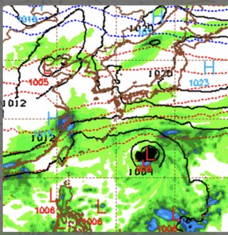 あ然、台風16号の予報がある。どでかくない？？