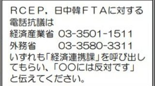 大至急！日本が無くなります。日中韓RCEP（アールセップ）について