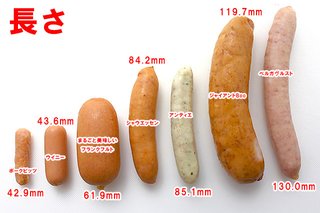 アンケート子供が小学生の時のチンチンってどの種類のウインナーくらいの長さだった？