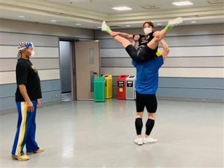 ふわちゃん春日エアロビでメダル