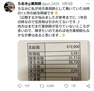薬剤師の給料