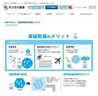 韓国報道「日本がコロナワクチンを常温保管可能の粉末ワクチンにする装置を開発！来年夏ごろ商用化｣