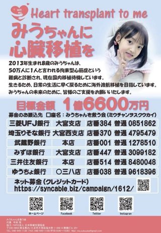 重度の心臓病の8歳の少女　両親が支援求める／埼玉県