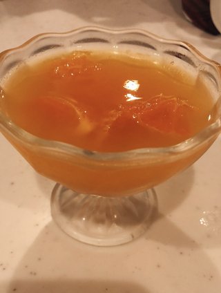 父が作ったオレンジでジュレ作った