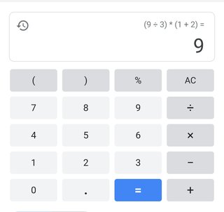 ９÷３ (１＋２) ＝？　←計算機を使わずに正解できた人には千円チャーシュー