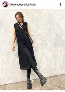 氷川きよし、夏の着こなし術、ワンピースの私服姿を公開「超可愛い～」「ナチュラルな着こなし」