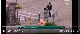 【東京五輪】馬が達磨（だるま）にびっくり？総合馬術で減点相次いだ障害「ミライトワ」に変更