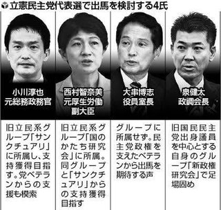 立憲民主党、代表選の告示4日前でも候補者ゼロ