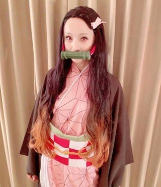 鈴木亜美、長男が大喜びした『鬼滅の刃』“禰豆子”コスプレSHOTに反響