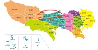 東京でも赤丸でつけた地域ってさ