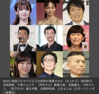 芸能界襲う猛烈な感染力　ドラマ主演、夫婦、グループやコンビ　24日新たに佐々木希、なにわ男子