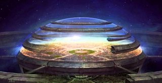 地球の4000km上空のドームには宇宙鉄道がある