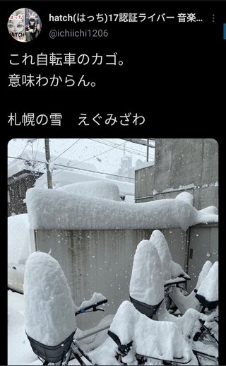 札幌とかいうところが雪やばい