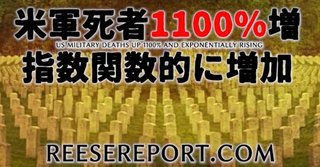 ワクチン打ってアメリカ軍の死亡者数 1,100%増加