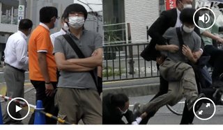 【速報】安倍元総理血を流して倒れる