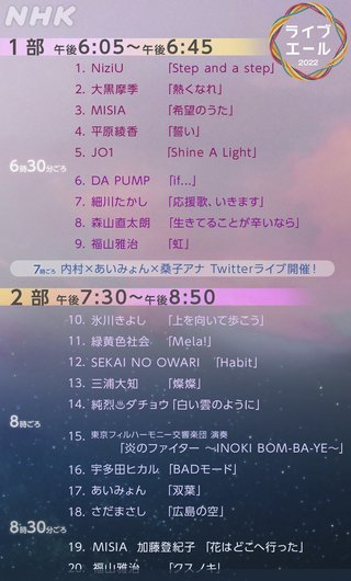 『ライブ・エール 2022』NHK