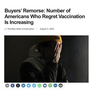 ワクチン接種を後悔するアメリカ人が、増えている