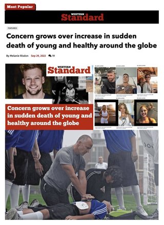 ワクチン展開後、若者の突然死が増え、懸念が増加している