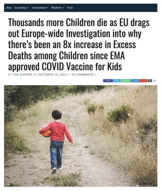 子供へのワクチン後、子供の超過死亡が８倍になり調査が開始。さらに何千人もの子供が亡くなっている