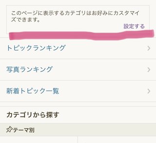 カテゴリ表示設定できるようになった？