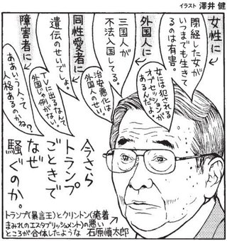 子どもへの虐待事件　元凶は石原慎太郎にあり。