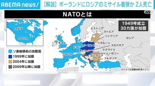 ポーランド東部にロシアのミサイル着弾　2人死亡　ロシアは攻撃を否定