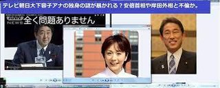テレ朝・大下容子アナは安倍晋三と岸田総理の愛人なのか
